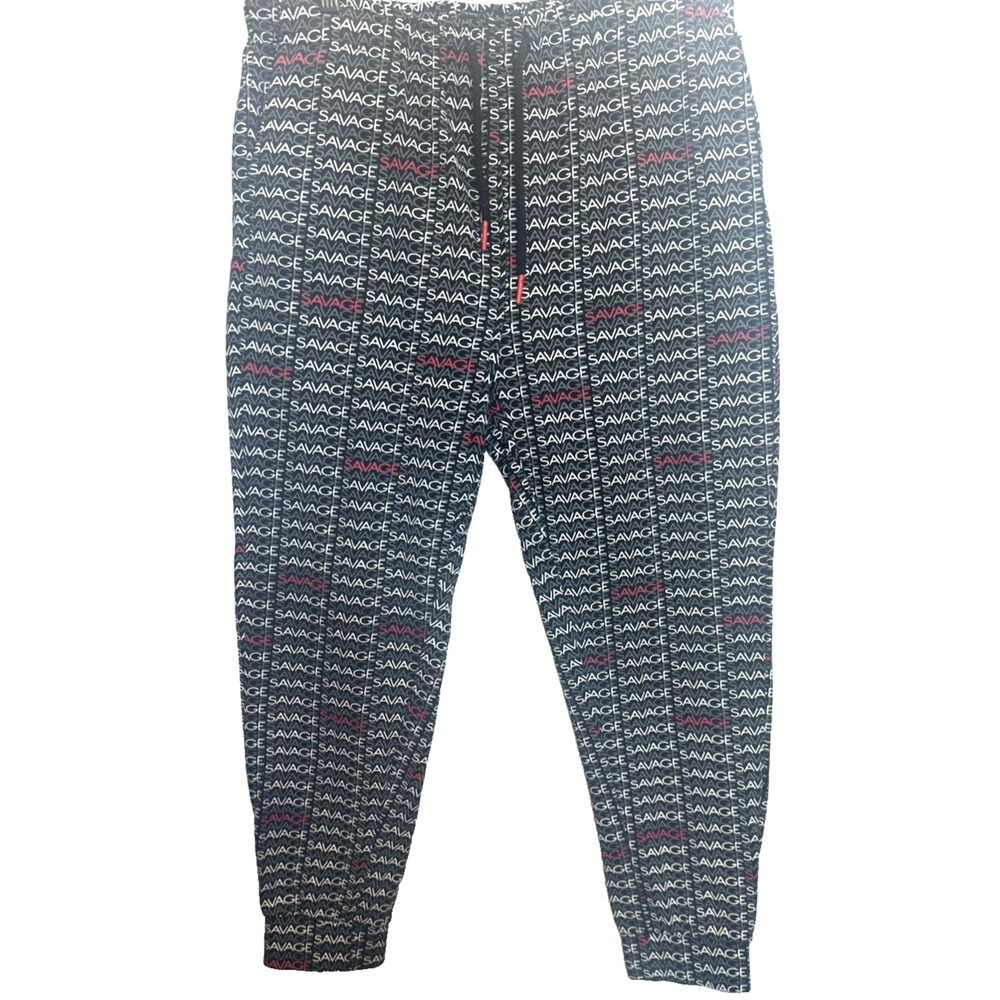 Public Record Y2K Mens Davage Graphic Joggers Size L Fleece Hip Hop‎ Skater